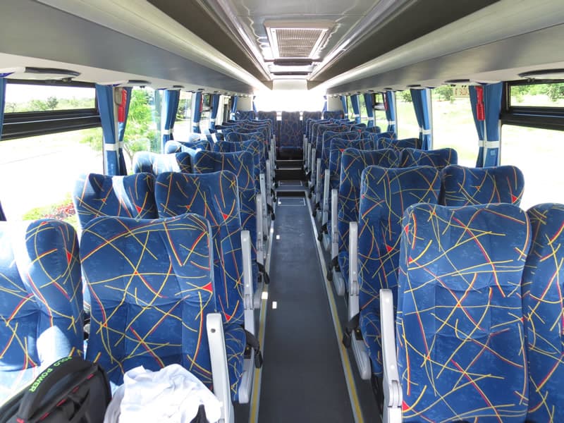 Bus 42 passengers seats view